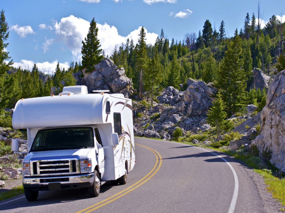 Exploring the country in a Class C RV Rental.